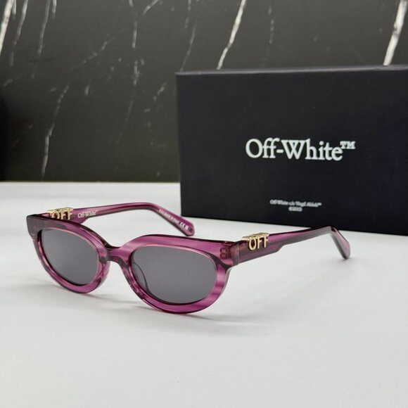 NEW OFF-WHITE OERI13D SPARKS 3707 SUNGLASSES WOMEN ROUND PINK EYEWEAR